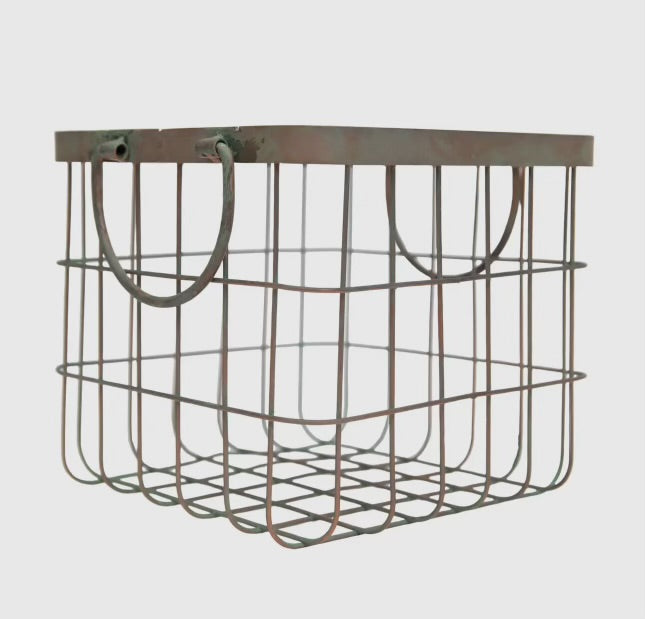 Patina Metal Basket