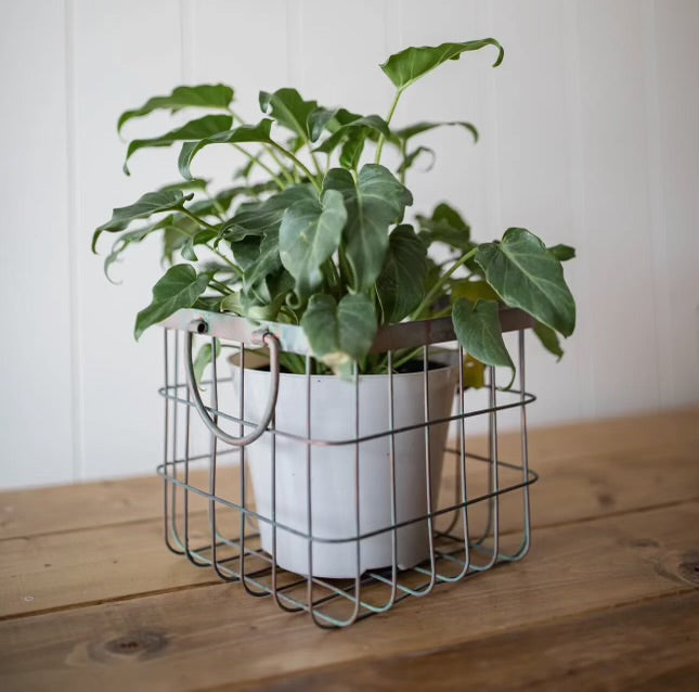 Patina Metal Basket