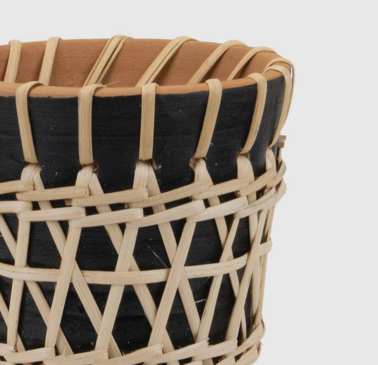 Terracotta Woven Small Planter