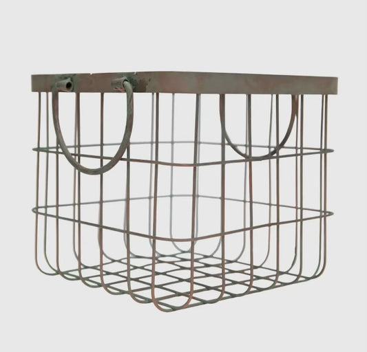 Patina Metal Basket